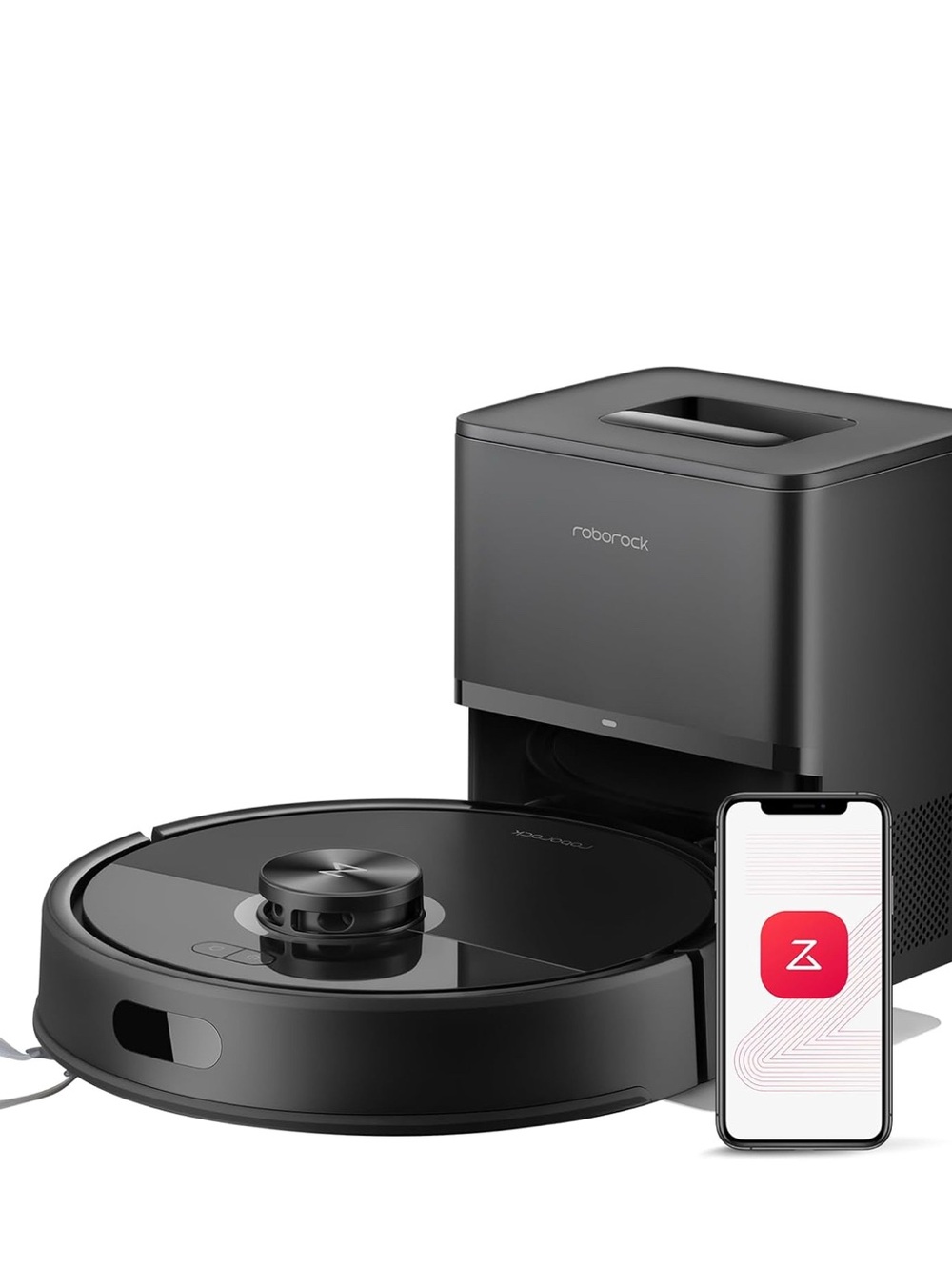Roborock Black Robot Vacuum with Auto-Empty Dock